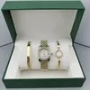 Tre -stycken Set Watch Jewelry Luxury Women's Diary Series Steel Band Diamond Quartz Watch
