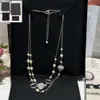 Pendant Women Charm Pearl New Designer Fashion Style Birthday Romantic Gift Necklace with Long Chain