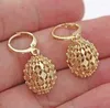 dangle earrings luxury Jewelry for women vintage inlaid hanging Creative Metal Carving Pattern Hollow Ball Pendant