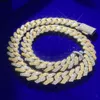 Großhandel Hip -Hop -Kette Baguette Moissanite Neu 3 Row 24 -Karg Gold Cuban Link Chain Design für Männer