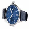 46mm men watch wristwatch BOUTIQUE LONDON ZF top quality Blue ceramic Dial genuine Leather Strap A51111 automatic Pilot 501008 sap2423
