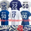 50 Mookie Betts Freddie Freeman honkbalshirt Clayton Kershaw Shohei Ohtani Yoshinobu Yamamoto JD Martinez Mike Will Max Muncy Enrique Hernandez Buehler jeugd