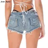 Shorts Lage taille shorts Dames jeans denim shorts 2021 Zomer Mode gebroken gat Dames Skinny denim katoen super korte jeans Meisjes