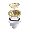 Talea 114mm Sink Dash Dish Drips Drist Kit for Bowl Onder Kitchen Snock Drist Kit Kit Brited Gold SUS304 Filter 240227