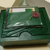 Boîte de montre de marque verte originale avec cartes et papiers certificats, sacs à main pour montres 116610 116660 116710 242T