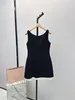 Designer dress, trendy 2024, sequin tweed patchwork white edge slimming camisole dress short skirt