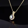 Hiphop14K Yellow Gold Necklace Natural Amethyst Gemstone Pendant for Women Rock Solid 14 K Collare Chain Jewelry 240228