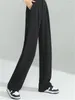 Женские брюки Yitimuceng, однотонные женские брюки 2024, модные летние двубортные широкие брюки, офисные женские шикарные костюмы с высокой талией