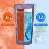 Tumblers Galaxy Aço Inoxidável Tumbler Mistério Espaço Térmico Copos com Canudos e Tampa Grande Capacidade Carro Canecas Bebida Fria Garrafa de Água