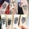 Tatuaże 66 Arkusze 3D Akwarela Zwierzęta Tymczasowe tatuaże dla kobiet mężczyzn tatuaż papier Fałszywe sowa lwa tygrys tigak tatoos długotrwały