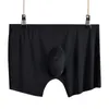 Underbyxor s ankomst 2024 Droppshiping Mens Traceless Ices Silk Underwear Boxer Shorts Ultra-Thin Transparent J55