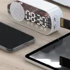 Speakers Wireless Bluetooth Speaker Clock Radio Dual Alarm Support TF Card Soundbar Digital Alarm For Home Office