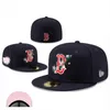 Cappelli aderenti caldi Taglie Fit Baseball Football Snapbacks Cappello da calcio Stitch Sport World Patched Cappelli cuciti completamente chiusi ordine misto 7-8