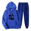 Men's Tracksuits 2024 Arrived Men Women Print Hoodie Sweatshirt Sweatpants Suit 2PC Casual Jogging Sports Hooded Pullover Sportswear Set