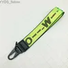 Keychains Lanyards Luxury Designers Breakthrough Tide Brand Offwhite Fashion Yellow Canvas Embroidery English Letter Case Hanging 240303