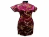 Vestidos casuales Borgoña Vestido tradicional chino Mujer Vestido para mujer Satén Mini Cheongsam Qipao S M L XL XXL XXXL 4XL 5XL 6XL J43385122