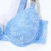 Bras Plusgalpret Women Floral Lace Bra seksowna widzi się przez litera dhinestones bieliznę kobiet