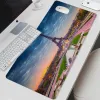 Pads France Paris Eiffel Tower Myse Pad Gaming XL Komputer duży niestandardowy Mousepad XXL Playmat Naturalny guma dywan biura myszy