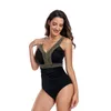 Kvinnors badkläder svart stickat lapptäcke tankini Två stycken Swimsuit Women 2024 Push Up Short Bathers Bading Swimming Swim Suit