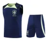 2425Brazilz Short Sleeve Tracksuit Sportswear Men Training Suit 23 Soccer Jersey Kit Uniform Chandal G.Jesus Coutinho Brasil ärmlös Väst Vuxen fotbollsuppsättningar