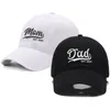 Ball Caps EST 2024 Mama Papa Borduren Vintage Katoen Mannen Baseball Cap Vrouwen Hoed Sport Vizieren Snapback Ademend Buiten Zon