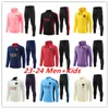 2023 2024 PSG Survêtement Hommes Sweat à capuche Costume d'entraînement de football 21 22 23 24 Tuta Maillot Jersey Jacket Kit Paris Mbappe Hommes et enfants Survêtements de football Jogging survetement