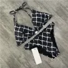 Conjunto de biquínis femininos de alta qualidade, sexy, duas peças, impressão, lindo maiô, luxo, natação