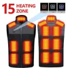 Män kvinnor USB Electric Thermal Warm Hunting Coat 2023 2915 Platser Uppvärmd jacka Vinter utomhus camping Vandring Vest 240301