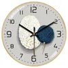 Horloges murales Horloge minimaliste de 12 pouces : horloge à quartz nordique pour le salon - style rétro vintage