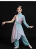 Bühnenkleidung im chinesischen Stil, Hanfu, klassischer Tanz, für Mädchen, Yangko-Kostüme, Fächerschirm, Performance-Kleidung, elegant