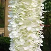 Dekorative Blumen, künstliche Hortensien, Orchideen, Rattan-Schnur, Hochzeit, Deckendekoration, gefälschter Ringbogen, DIY, Familienfeier, 1 m