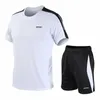 Adultes enfants vêtements de course ensembles hommes maillot de football à manches courtes enfants sport formation uniformes maillots de football survêtement 240228