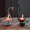 Candle Holders Luksusowy metalowy uchwyt łabędzia nowoczesne ozdoby światła herbaty świecznika do dekoracji imprezowej stolika domowego