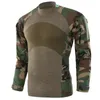 T-shirt tactique hommes vêtements d'extérieur armée combat militaire américain t-shirt à manches longues formation d'été camouflage t-shirts vêtements à séchage rapide 240220