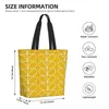 Shopping Bags Custom Orla Kiely Linear Stem Canvas Women Reusable Big Capacity Grocery Shopper Tote