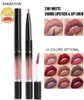 2 in 1 Matte Liquid Lip Lipsick Liner Pigmenti a lunga durata Colore nudo Lip Gloss Pen Trucco Cosmetici bea158 HANDAIYAN5943826