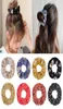 Women039s silk Flower Hair Scrunchies Hair Bow Chiffon Ponytail Holder Small daisy fat intestines silk hair circle 10 colors7640816