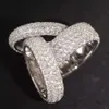 Anel de diamante de moissanite de fogo livre com design de moda sólido sier gelado para joias masculinas hiphop