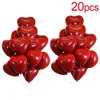 Décoration de fête 50/10pcs Ballons Coeur Rouge Ballon Gonflable En Latex Pour La Saint-Valentin Fournitures D'anniversaire De Mariage En Gros