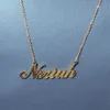 A-Z nom personnalisé lettres or colliers femmes en acier inoxydable tour de cou hommes mode Hip Hop bijoux lettre à décorer pendentif collier 277T