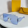 Rahmenlose Luxus-Designer-Sonnenbrille mit übergroßen rechteckigen Gläsern, UV400-beständige Brille, modisch sitzende Schutzbrille für Männer und Frauen, erhältlich in 6 Farben