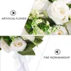 Decorative Flowers Roses Bridal Bouquet Bride Dried Greenery For Bouquets Weddings Artificial