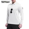 Tacvasen Summer Long Rleeve Performance Szybkie suszenie koszulki T-shirty Mens Tactical Shirt Drużyna robocza koszulka Jersey Casual Tops 240301