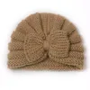 Accessori per capelli Cappelli annodati per bambina Beanie Bow Fascia per capelli Turbante infantile Nato Testa Cappello invernale Berretti per cofano caldo Madre Bambini