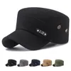 Basker män hat bomull andas platt topp utomhus casual sunshade militär kepsar trucker snapback baseball cap armé visorer