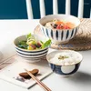Miski 11-15 cm Jakość japońskiej ceramicznej koreańskiej miski ryżowej duża sałatka sałatka Kawaii Duże porcja