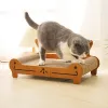 スクラッチャー猫スクラッチボードソファウッドキャットベッドスクラッチ抵抗性カウチカーペット猫スクラッチパッド波型紙猫おもちゃのおもちゃ