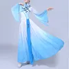 Palco desgaste fresco e elegante mangas dançando roupas estilo chinês vestido de dança hanfu trajes clássicos femininos