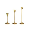 Shenzhu European Style Metal Candle Holders Simple Golden Wedding Decoration Bar Party Living Room Decor Home Decele Candlestick