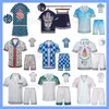 Casablanc-S 22SS Designer Men T Shirt Set Masao San Print Mens Casual Shirt och Short Womens Loose Silk Shirt Högkvalitativ tees Gratis transportmän Tshirt Storlek M-3XL